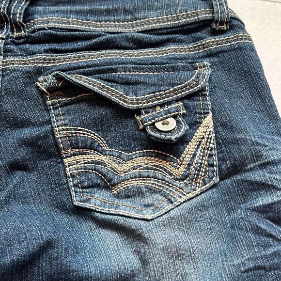 Rue 21 Bermuda Jean Shorts Size 5 / 6 Stretch Pockets - Picture 8 of 16